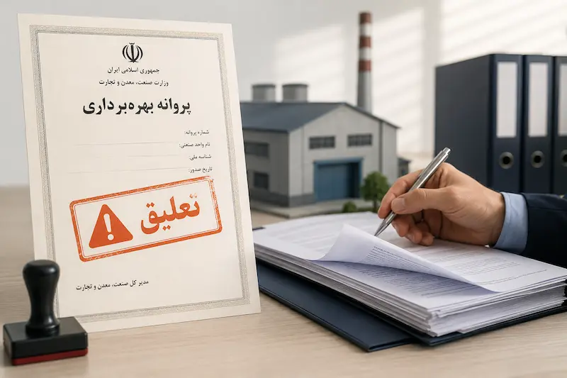 تعلیق پروانه بهره برداری